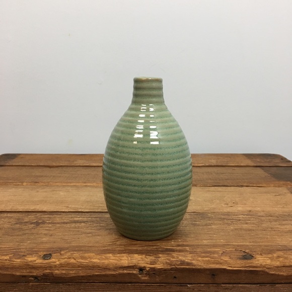 MCM Green Ombre Coiled Gourd Pottery Vase - Picture 7 of 9